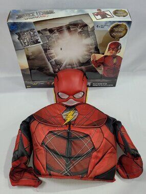 DC Justice League The Flash Costume Top Set Kids Size 4-6